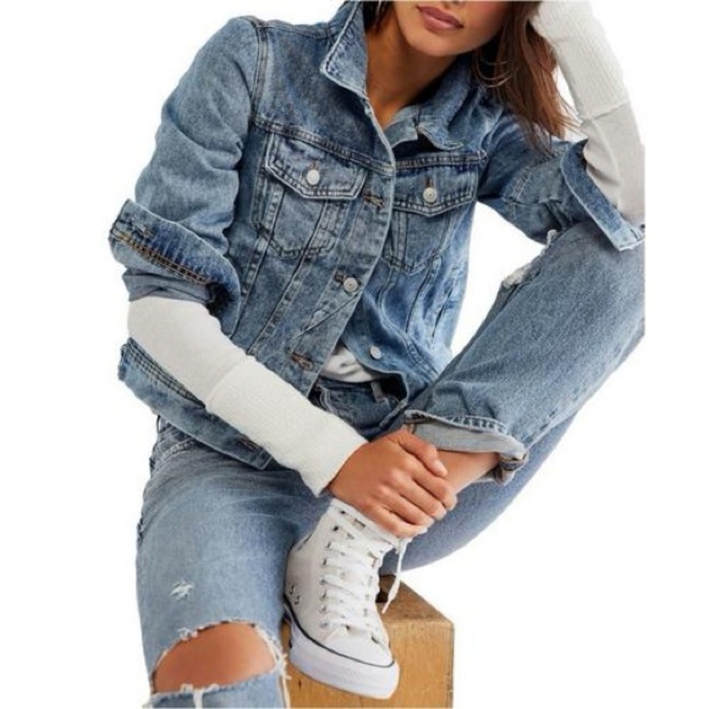 Free People Rumors Denim Jacket NWT - Picture 3 of 7